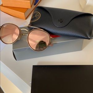 Rose gold ray ban sunglasses